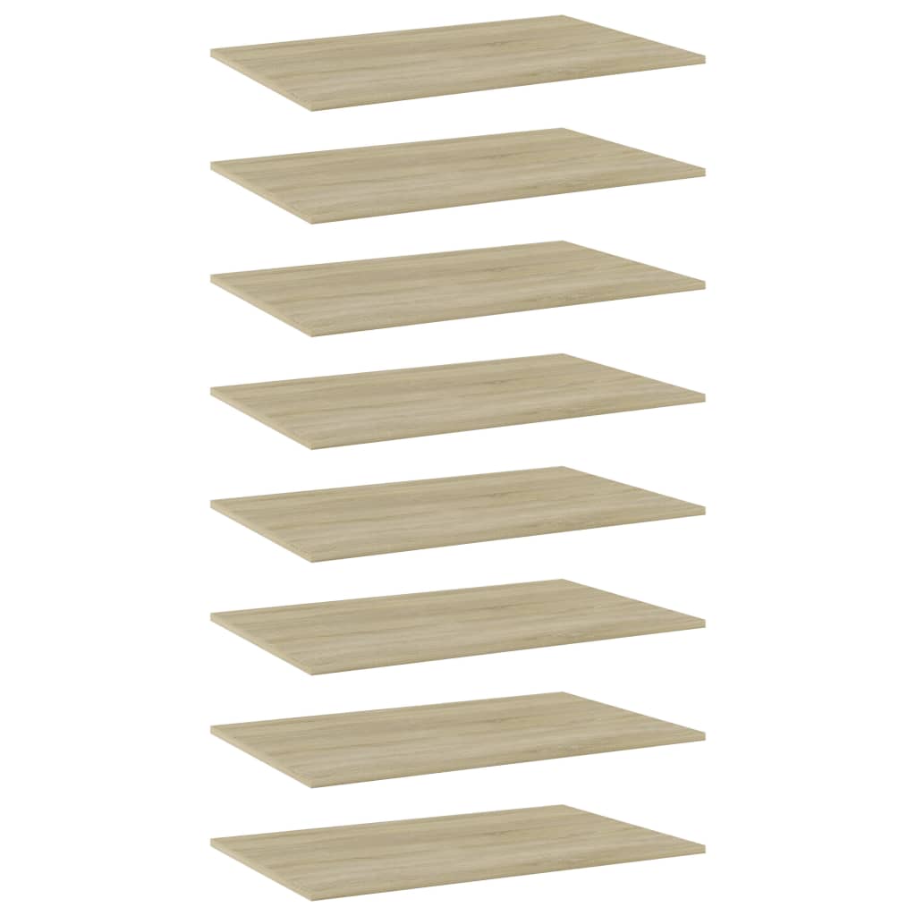 Image of vidaXL Bookshelf Boards 8 pcs Sonoma Oak 80x50x1.5 cm Engineered Wood