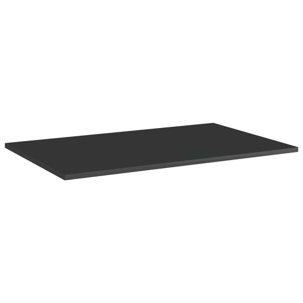 

vidaXL Wandschappen 4 st 80x50x1,5 cm spaanplaat hoogglans zwart