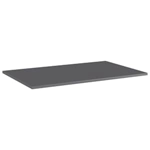 Přídavné police 4 ks šedé vysoký lesk 80x50x1,5 cm dřevotříska - obrázek 2