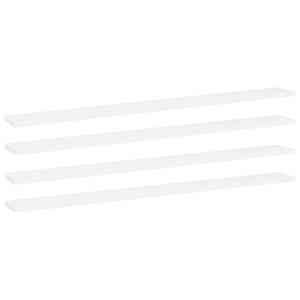 vidaXL riiuliplaadid 4 tk, valge, 100x10x1,5 cm, puitlaastplaat