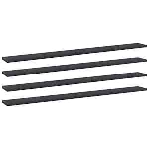 Přídavné police 4 ks šedé 100 x 10 x 1,5 cm dřevotříska - obrázek 1
