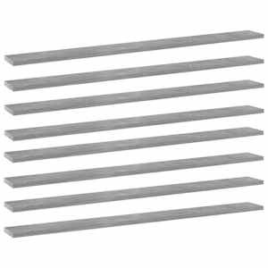 Přídavné police 8 ks betonově šedé 100x10x1,5 cm dřevotříska - obrázek 1