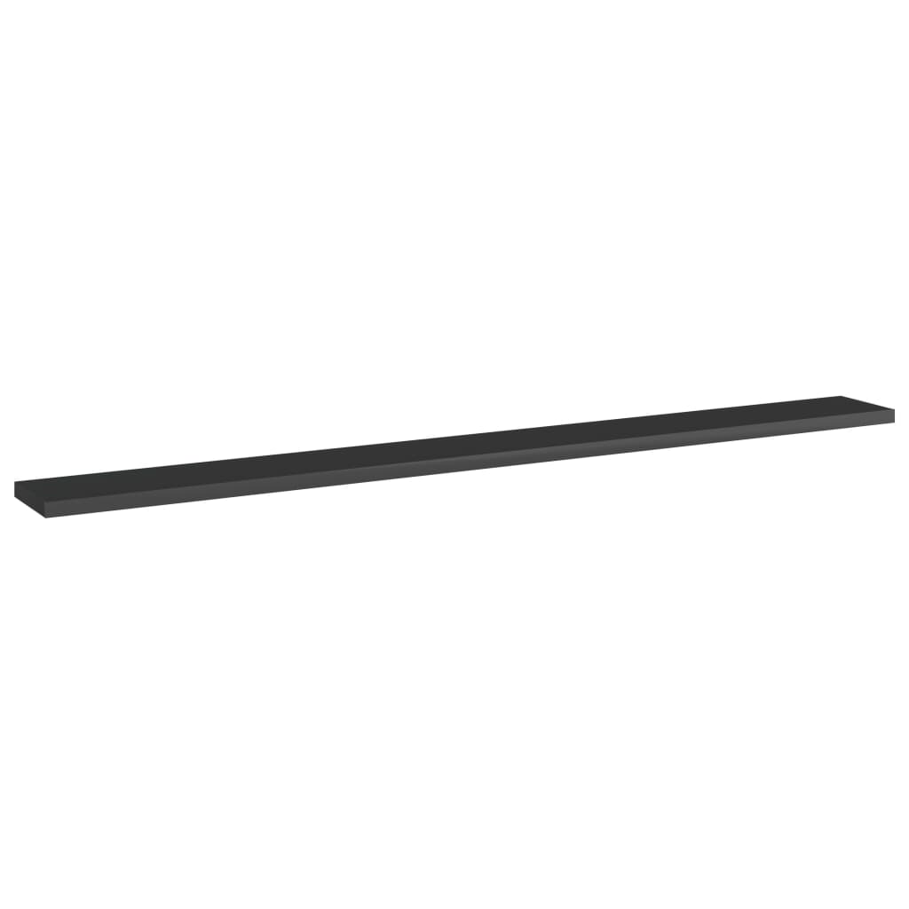 

vidaXL Wandschappen 8 st 100x10x1,5 cm spaanplaat hoogglans zwart