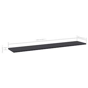Přídavné police 4 ks šedé 100 x 20 x 1,5 cm dřevotříska - obrázek 5