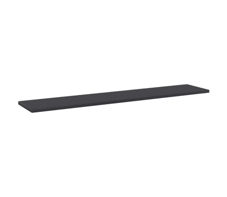 vidaXL Panneaux de biblioth&egrave;que 8 pcs Gris 100x20x1,5 cm Agglom&eacute;r&eacute;