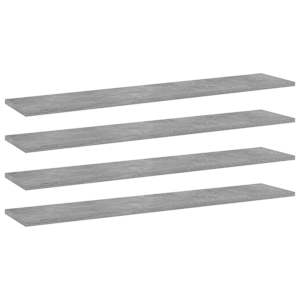vidaXL riiuliplaadid 4 tk, betoonhall, 100x20x1,5 cm, tehispuit