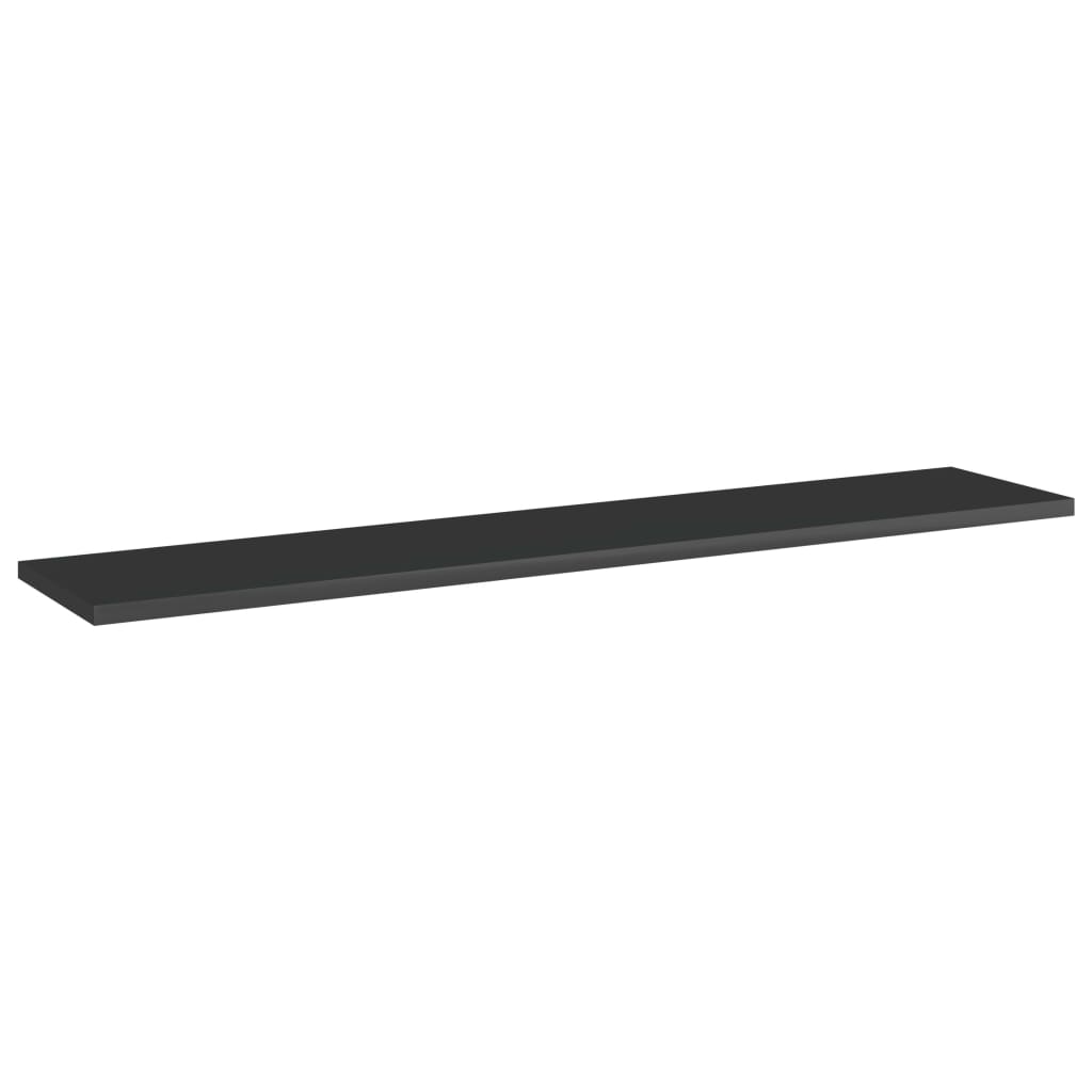 

vidaXL Wandschappen 8 st 100x20x1,5 cm spaanplaat hoogglans zwart