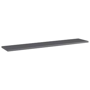 Přídavné police 4 ks šedé vysoký lesk 100x20x1,5 cm dřevotříska - obrázek 2
