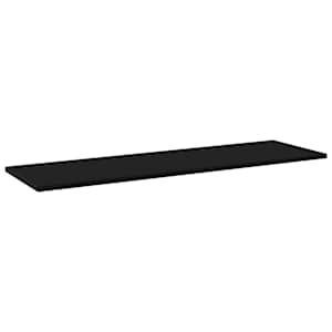 vidaXL Shelf Set of 4 Black Engineered wood 39.4x11.8x0.6 in