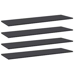 Přídavné police 4 ks šedé 100 x 30 x 1,5 cm dřevotříska - obrázek 1