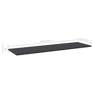 Přídavné police 4 ks šedé 100 x 30 x 1,5 cm dřevotříska - obrázek 5