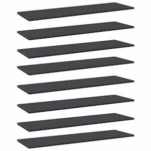 Přídavné police 8 ks šedé 100 x 30 x 1,5 cm dřevotříska - obrázek 1