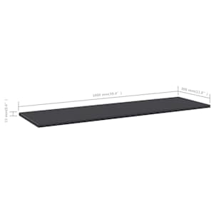 Přídavné police 8 ks šedé 100 x 30 x 1,5 cm dřevotříska - obrázek 5
