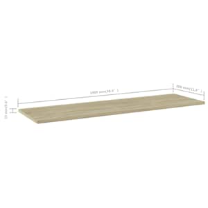 Přídavné police 4 ks dub sonoma 100 x 30 x 1,5 cm dřevotříska - obrázek 5