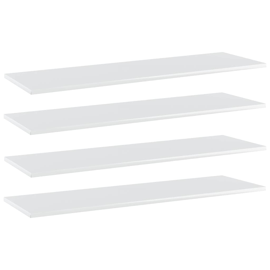 Bücherregal-Bretter 4 Stk. Hochglanz-Weiß 100x30x1,5 cm kaufen