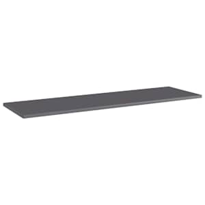 Přídavné police 4 ks šedé vysoký lesk 100x30x1,5 cm dřevotříska - obrázek 2