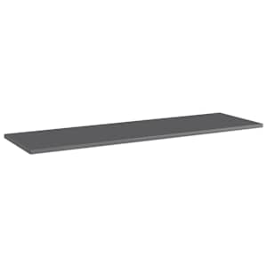 Přídavné police 8 ks šedé vysoký lesk 100x30x1,5 cm dřevotříska - obrázek 2