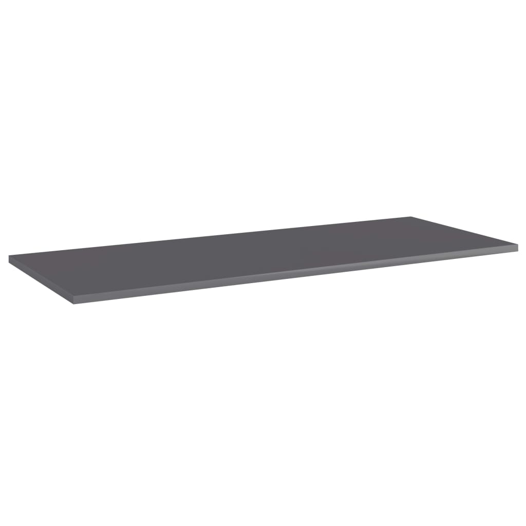 

vidaXL Wandschappen 4 st 100x40x1,5 cm spaanplaat hoogglans grijs