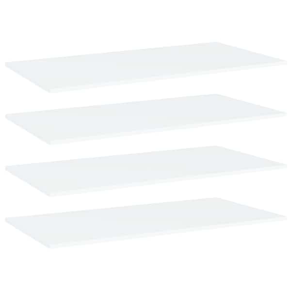 vidaXL riiuliplaadid 4 tk, valge, 100x50x1,5 cm, tehispuit