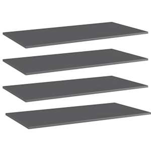 vidaXL riiuliplaadid 4 tk, hall, 100 x 50 x 1,5 cm, puitlaastplaat