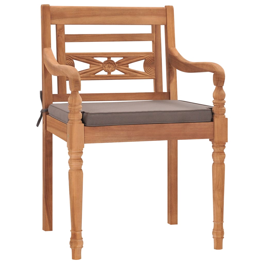 Batavia Chairs Patio Garden Lounge Chair with Cushions Solid Wood Teak vidaXL - Picture 10 of 57
