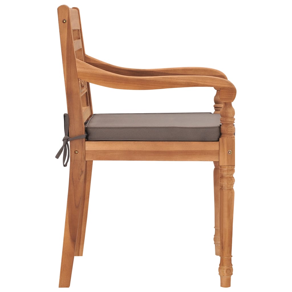 Batavia Chairs Patio Garden Lounge Chair with Cushions Solid Wood Teak vidaXL - Picture 14 of 57