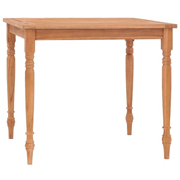 vidaXL Batavia laud, 85 x 85 x 75 cm, toekas tiikpuu