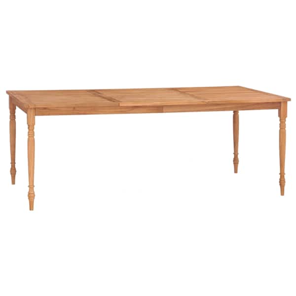 vidaXL Batavia laud, 200x100x75 cm, toekas tiikpuu