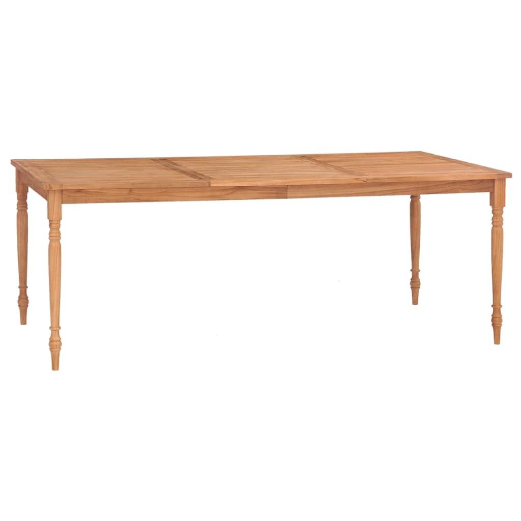 vidaXL Batavia-Tisch 200x100x75 cm Teak Massivholz