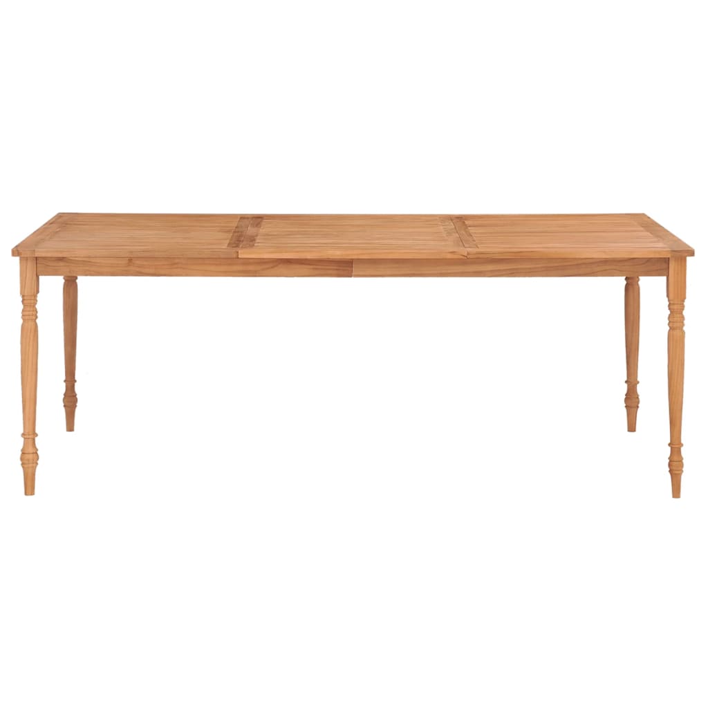 vidaXL Table Batavia 200x100x75 cm Bois de teck massif