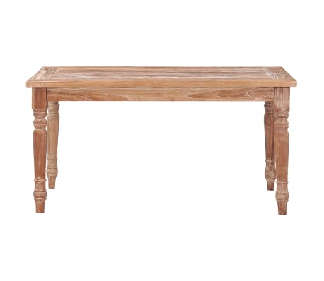 vidaXL Mesa de centro Batavia madera de teca blanco lavado 90x50x45 cm