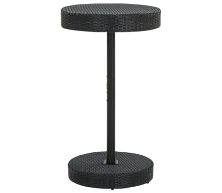 vidaXL 3-osainen Ulkobaariryhm&auml; polyrottinki musta