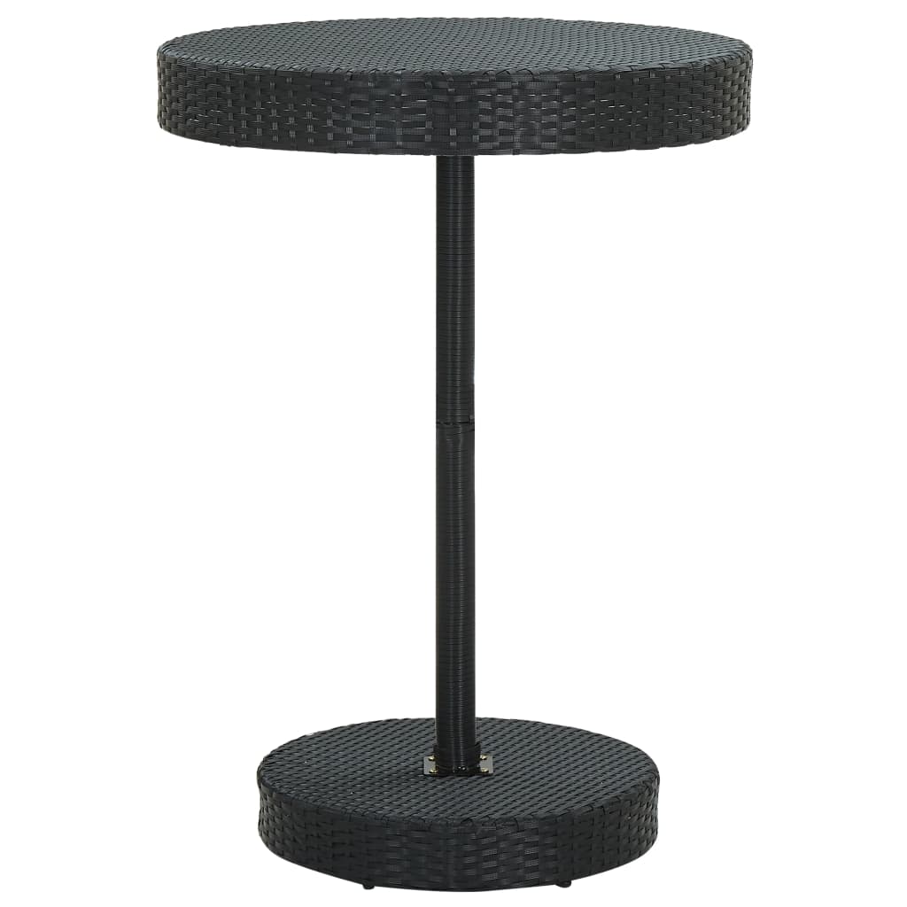 

vidaXL 5-delige Tuinbarset poly rattan zwart