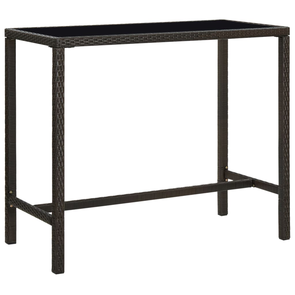 Thumbnail - vidaXL 5-tlg. Gartenbar-Set Poly Rattan Braun