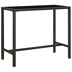 vidaXL 5-delige Tuinbarset poly rattan bruin