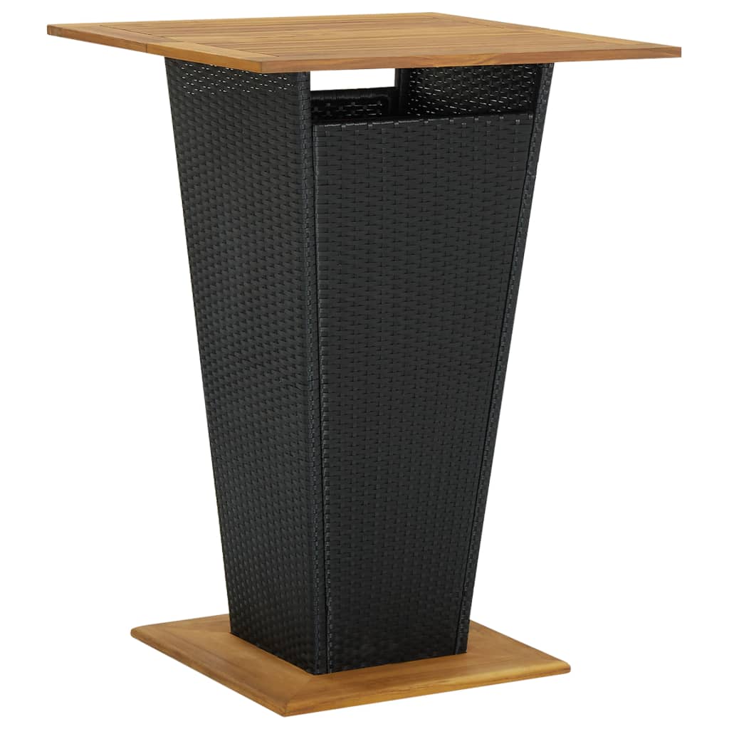 

vidaXL 9-delige Tuinbarset met kussens poly rattan zwart