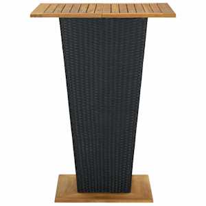 5dílný zahradní barový set s poduškami polyratan černý - obrázek 5