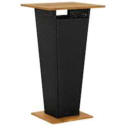 vidaXL Set mobilier bar de gradină, 5 piese, negru
