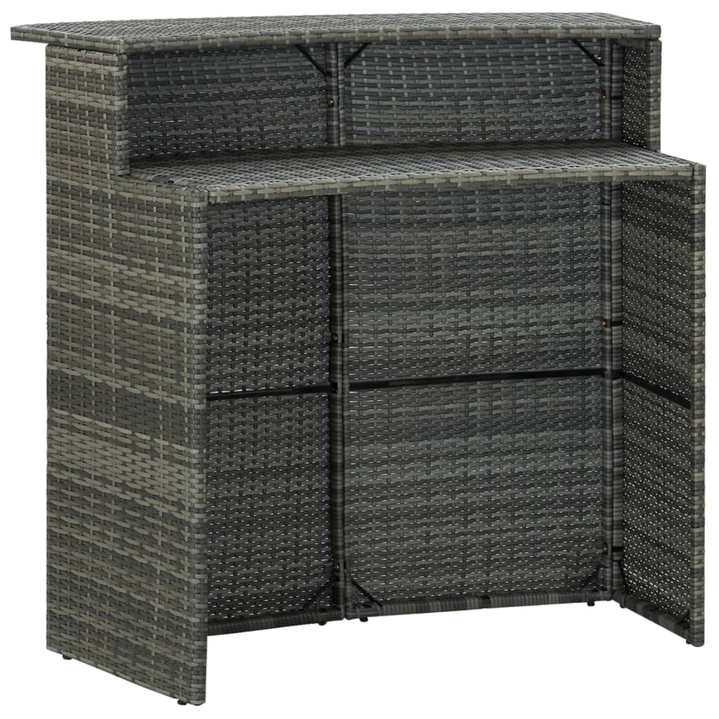 Ensemble De Bar De Jardin Avec Coussins 3 Pcs Gris VidaXL 16 width=274