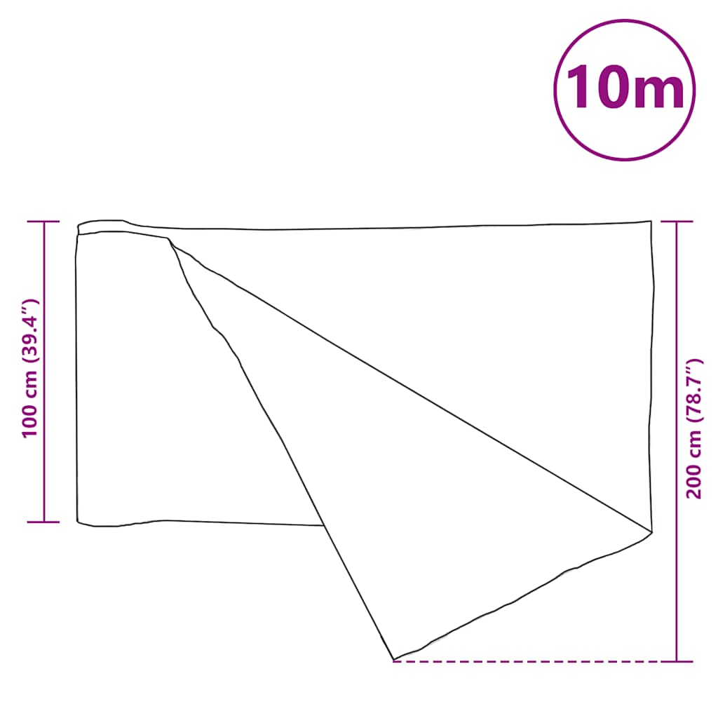 Fekete HDPE belátásgátló háló 1 x 10 m 75 g/m² 