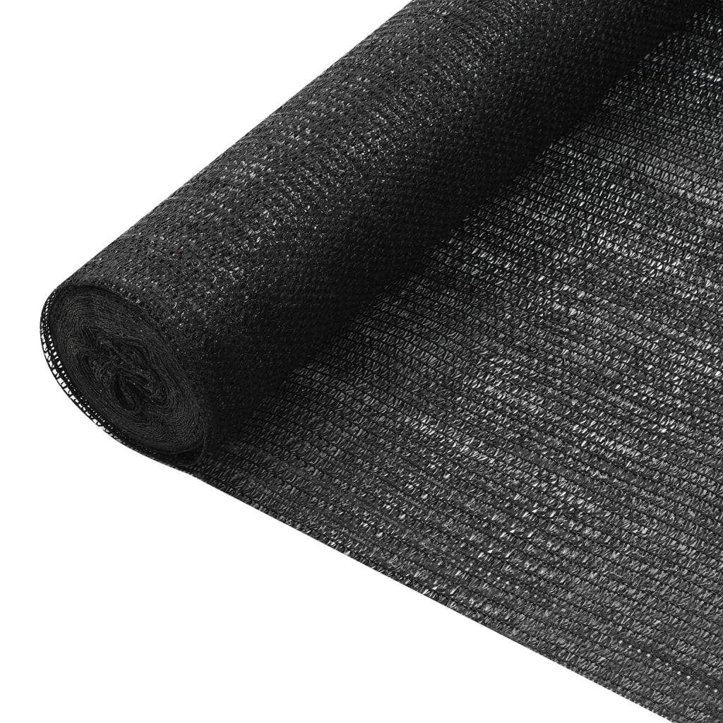 vidaXL Stínící tkanina černá 1 x 25 m HDPE 75 g/m²