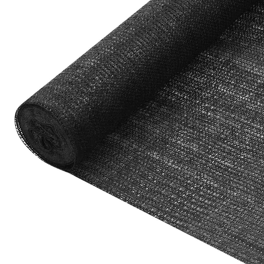 vidaXL Zaunblende Schwarz 1,5x10 m HDPE 75 g/m²
