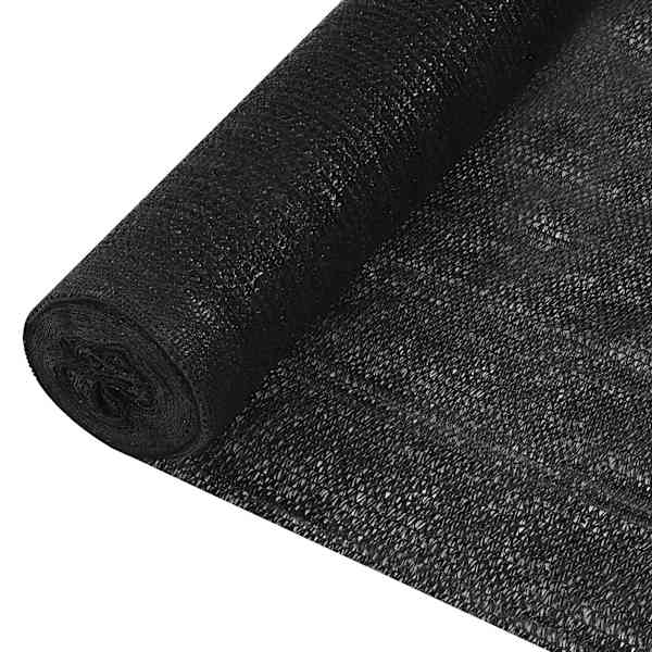 vidaXL privaatsusv&otilde;rk, must, 3,6 x 25 m, HDPE, 150 g/m&sup2;