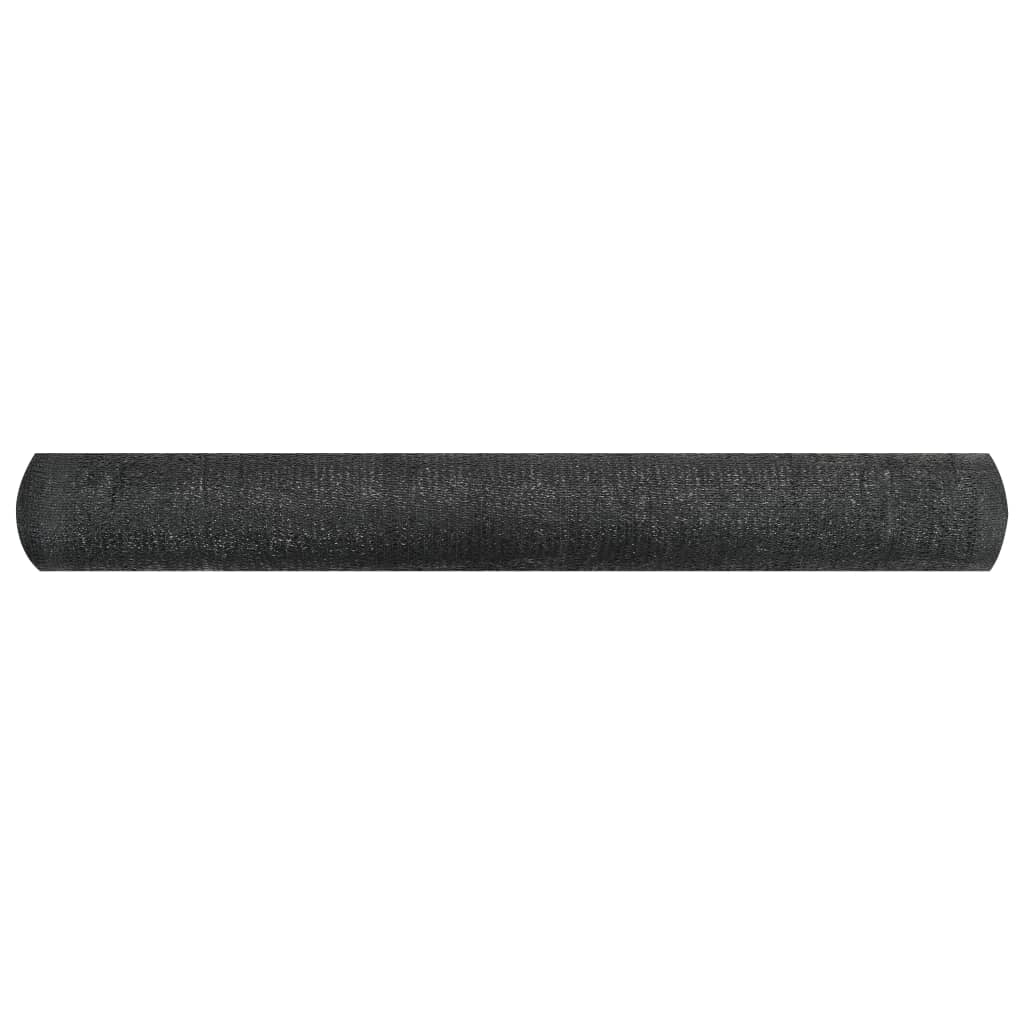 vidaXL Plasă protecție intimitate, negru, 1x25 m, HDPE, 195 g/m² 