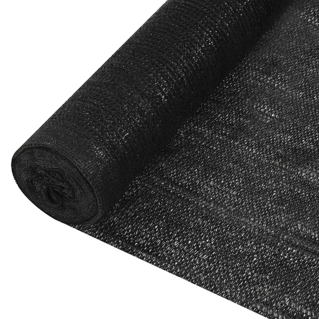 vidaXL Filet brise-vue Noir 3,6x10 m PEHD 195 g/m² 