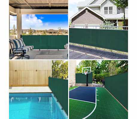 vidaXL Privacy Net Green 11.8x82.0' HDPE 1.64 oz/ft&sup2;