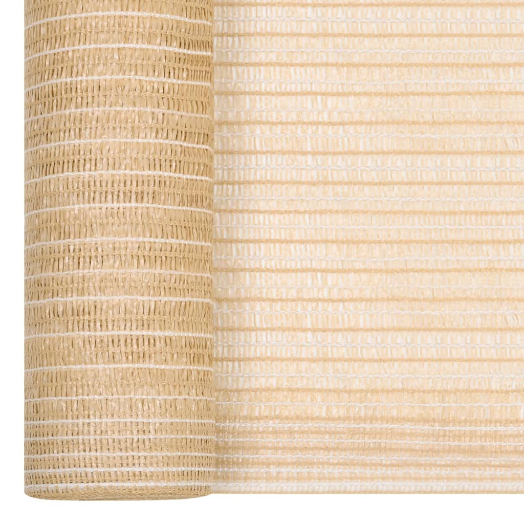 vidaXL Filet brise-vue Beige 1,5x50 m PEHD 75 g/m²