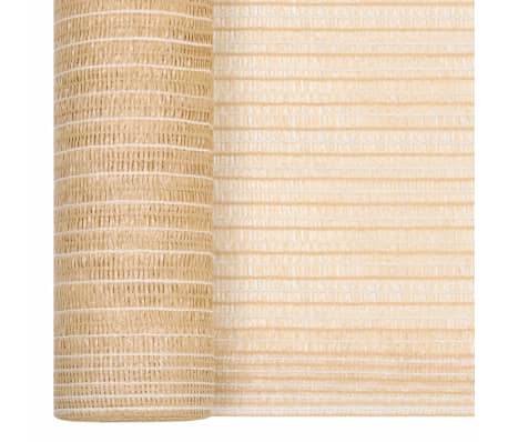 vidaXL Näkösuoja beige 3,6x50 m HDPE 195 g/m²