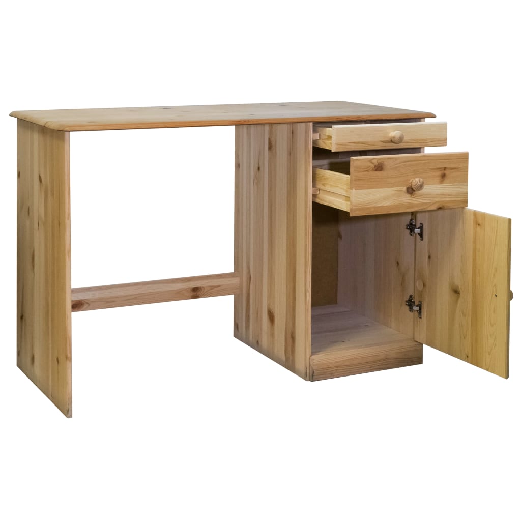 Psací stůl se zásuvkami 110 x 50 x 74 cm masivní borové dřevo