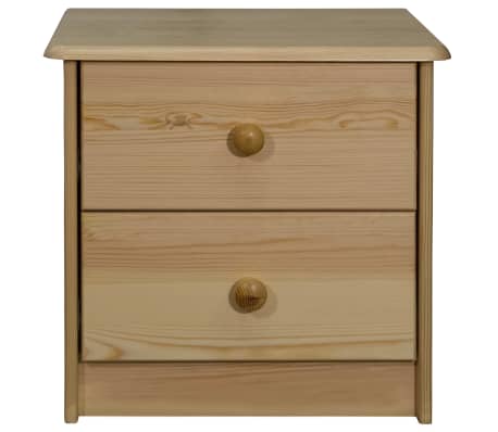 vidaXL Naktinė spintelė, 43x34x40cm, pu&scaron;ies medienos masyvas